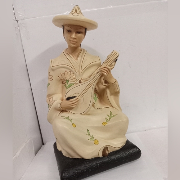 RARE ABCO Alexander Backer Co NY ‘30s -60s?Asian instruments statue fi…